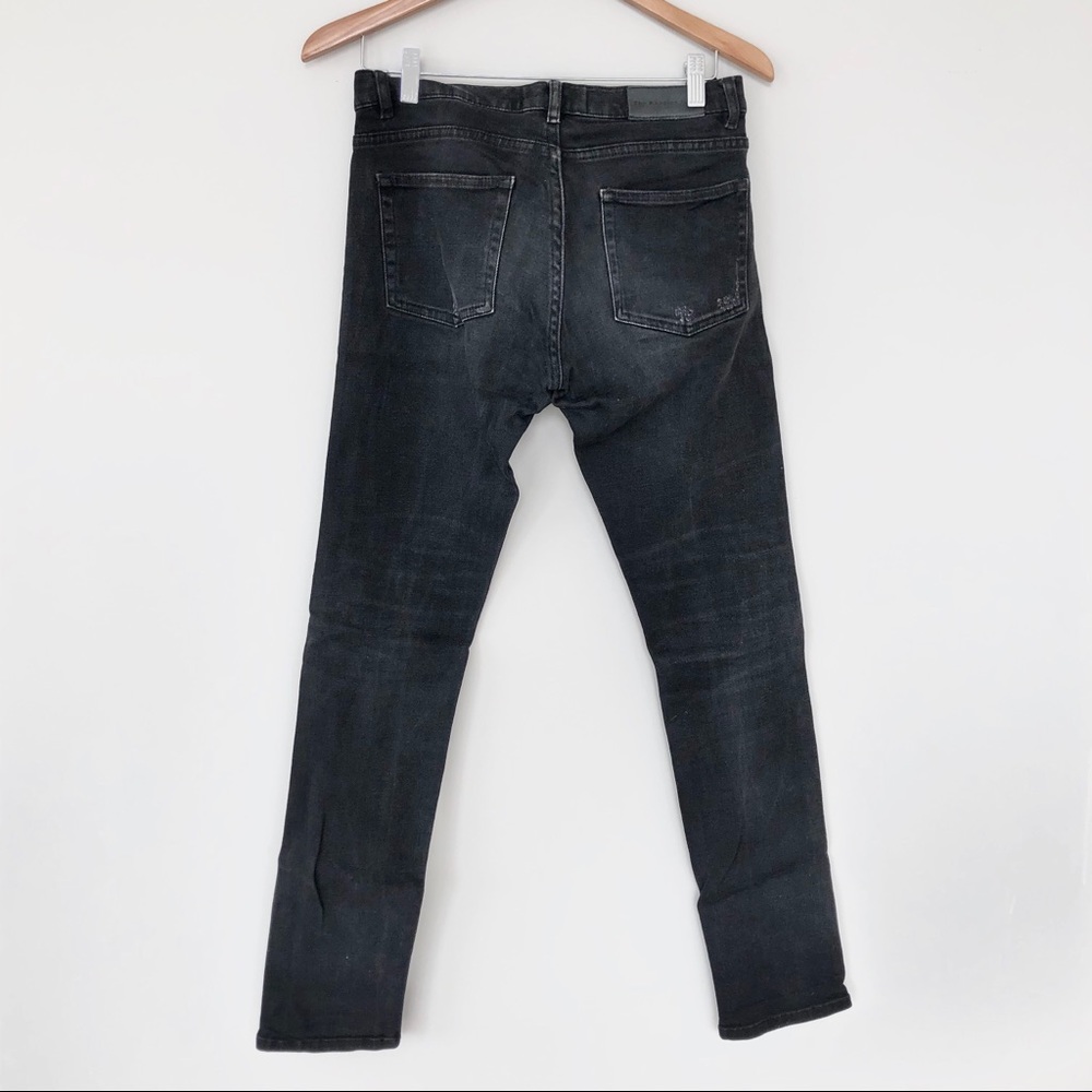 The Kooples Slim Skinny Black Distressed Jeans View 6